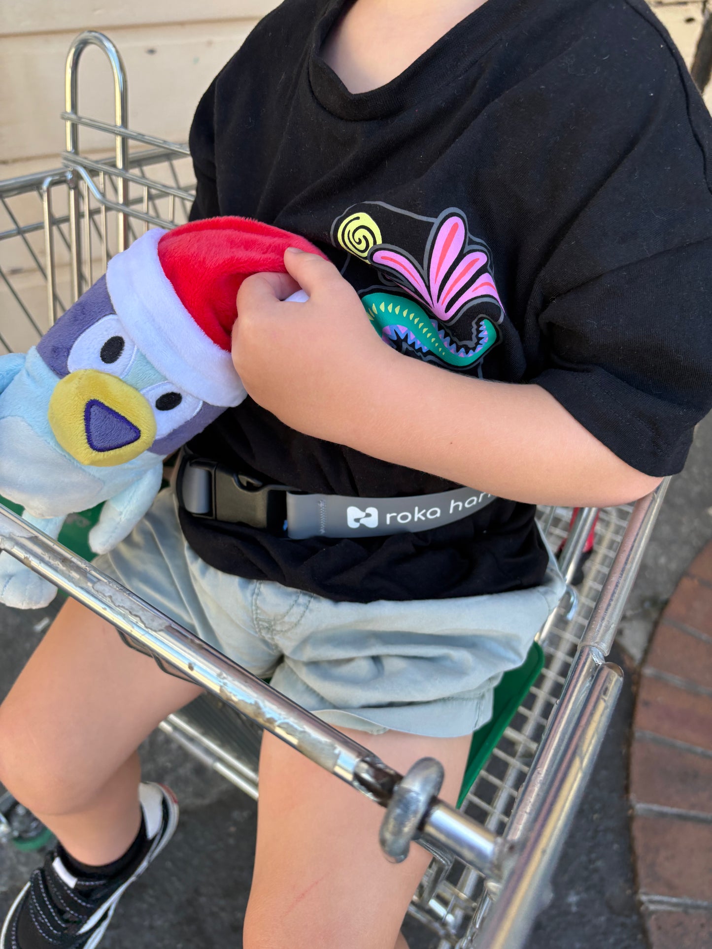 Silicone Shopping Cart Harness - 2 point Grey