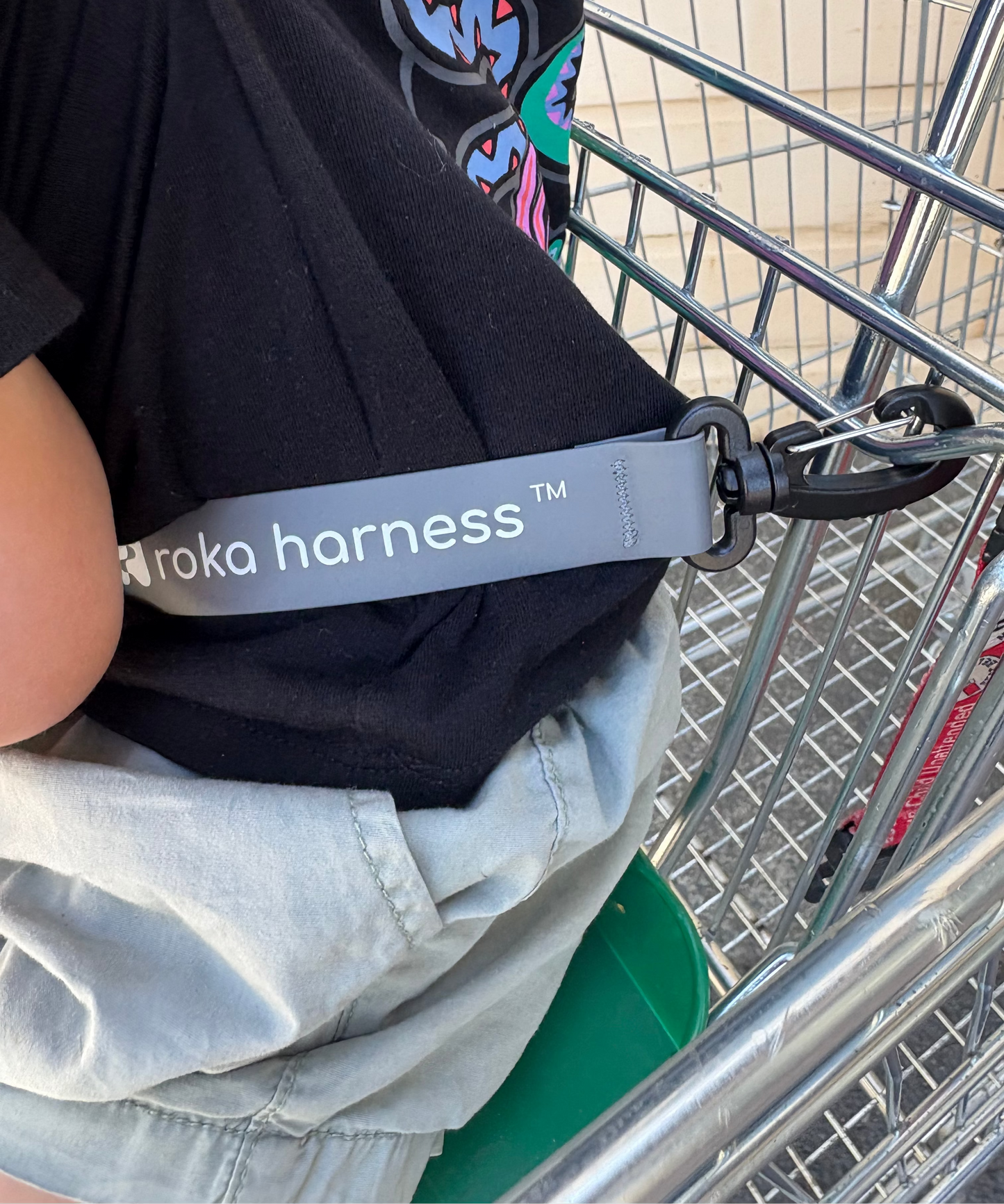 Silicone Shopping Cart Harness - 2 point Grey