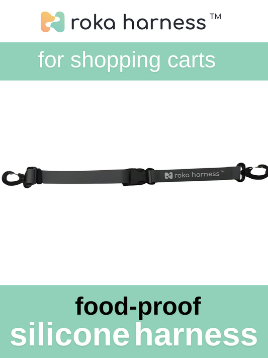 Silicone Shopping Cart Harness - 2 point Grey